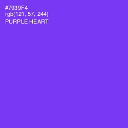#7939F4 - Purple Heart Color Image