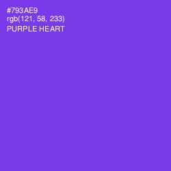 #793AE9 - Purple Heart Color Image