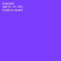 #793DFB - Purple Heart Color Image