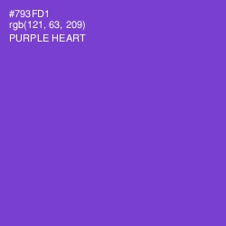#793FD1 - Purple Heart Color Image