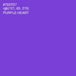 #793FD7 - Purple Heart Color Image