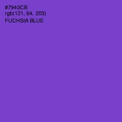 #7940CB - Fuchsia Blue Color Image