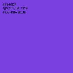 #7940DF - Fuchsia Blue Color Image