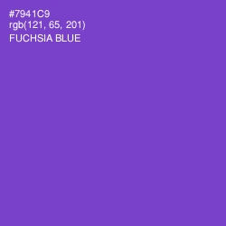 #7941C9 - Fuchsia Blue Color Image