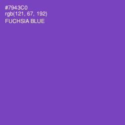 #7943C0 - Fuchsia Blue Color Image