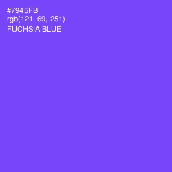 #7945FB - Fuchsia Blue Color Image