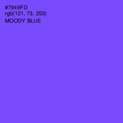 #7949FD - Moody Blue Color Image