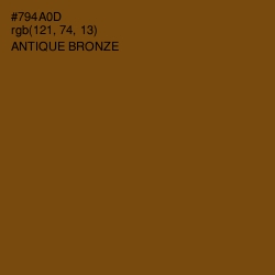 #794A0D - Antique Bronze Color Image