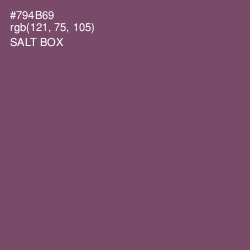 #794B69 - Salt Box Color Image