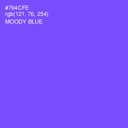 #794CFE - Moody Blue Color Image