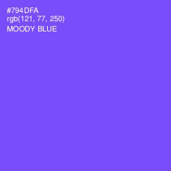 #794DFA - Moody Blue Color Image