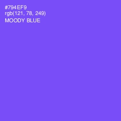 #794EF9 - Moody Blue Color Image