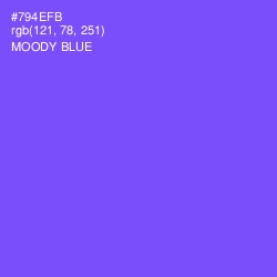 #794EFB - Moody Blue Color Image