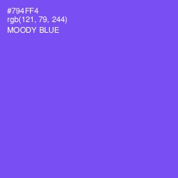 #794FF4 - Moody Blue Color Image