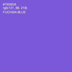 #7958DA - Fuchsia Blue Color Image