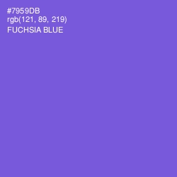 #7959DB - Fuchsia Blue Color Image
