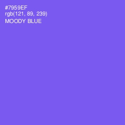 #7959EF - Moody Blue Color Image