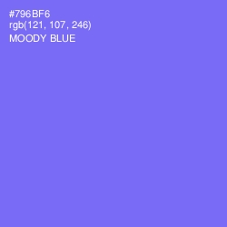 #796BF6 - Moody Blue Color Image