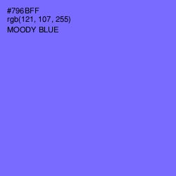 #796BFF - Moody Blue Color Image