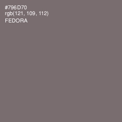 #796D70 - Fedora Color Image