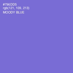 #796DD5 - Moody Blue Color Image