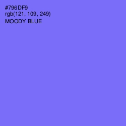 #796DF9 - Moody Blue Color Image