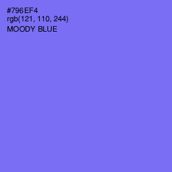 #796EF4 - Moody Blue Color Image