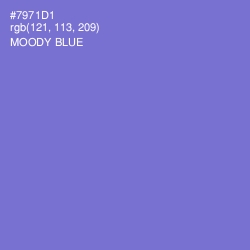 #7971D1 - Moody Blue Color Image
