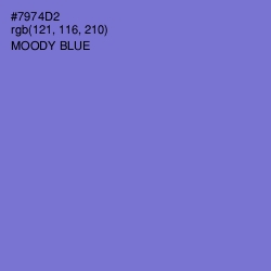 #7974D2 - Moody Blue Color Image