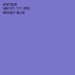 #7975CB - Moody Blue Color Image