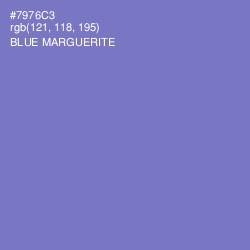 #7976C3 - Blue Marguerite Color Image