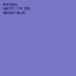 #7976CA - Moody Blue Color Image