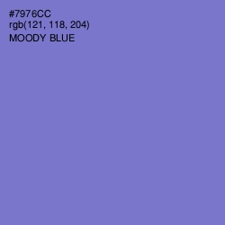 #7976CC - Moody Blue Color Image