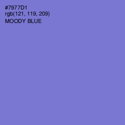 #7977D1 - Moody Blue Color Image