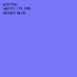 #7977F8 - Moody Blue Color Image