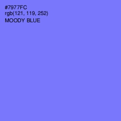 #7977FC - Moody Blue Color Image