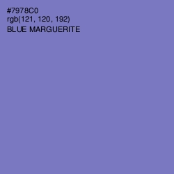 #7978C0 - Blue Marguerite Color Image