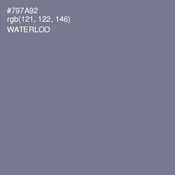 #797A92 - Waterloo  Color Image