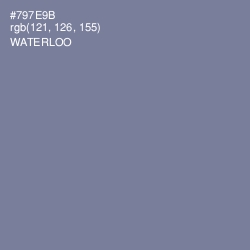 #797E9B - Waterloo  Color Image