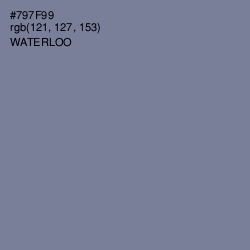 #797F99 - Waterloo  Color Image