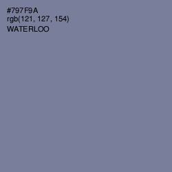 #797F9A - Waterloo  Color Image