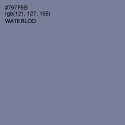 #797F9B - Waterloo  Color Image