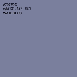 #797F9D - Waterloo  Color Image