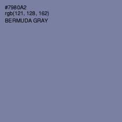 #7980A2 - Bermuda Gray Color Image