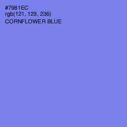 #7981EC - Cornflower Blue Color Image