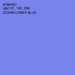 #7984EC - Cornflower Blue Color Image