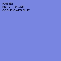 #7986E1 - Cornflower Blue Color Image