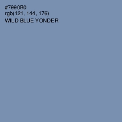 #7990B0 - Wild Blue Yonder Color Image
