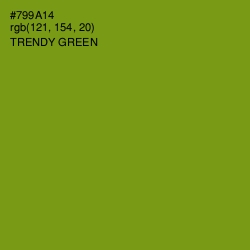 #799A14 - Trendy Green Color Image