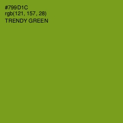 #799D1C - Trendy Green Color Image